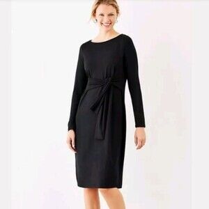 J.Jill Wearever Long Sleeve Dress‎ With Tie Front/Belt